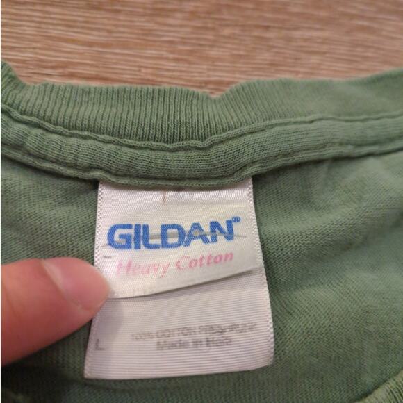 VTG Honor Duty Donor Adult Large Shirt Army Dog Tags Marines Green Faded - Picture 4 of 7